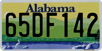 AL license plate 65DF142