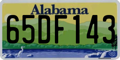 AL license plate 65DF143