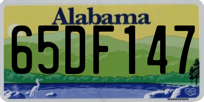 AL license plate 65DF147