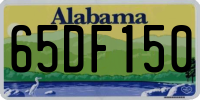 AL license plate 65DF150