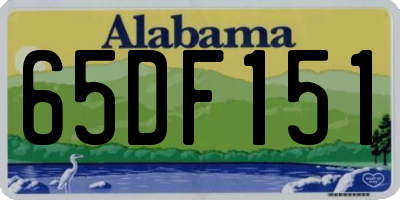AL license plate 65DF151