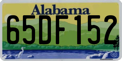 AL license plate 65DF152