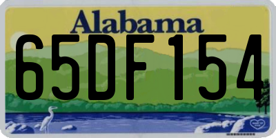 AL license plate 65DF154