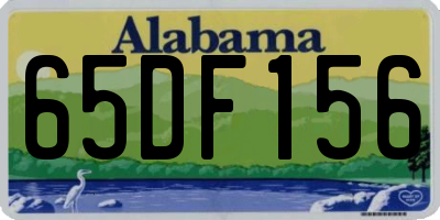 AL license plate 65DF156