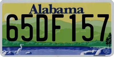 AL license plate 65DF157