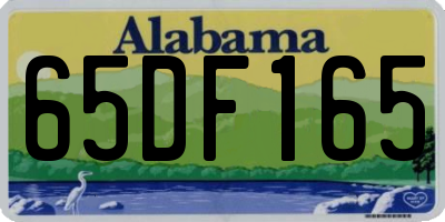 AL license plate 65DF165