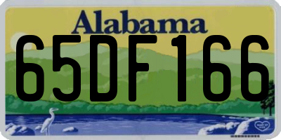 AL license plate 65DF166