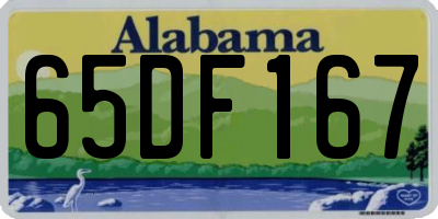 AL license plate 65DF167