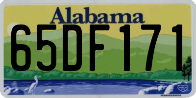 AL license plate 65DF171