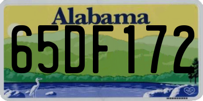 AL license plate 65DF172