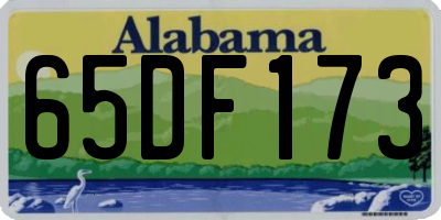 AL license plate 65DF173