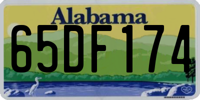 AL license plate 65DF174