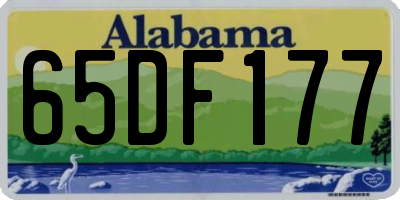 AL license plate 65DF177