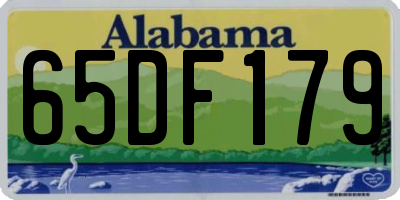 AL license plate 65DF179