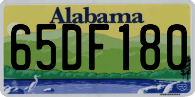 AL license plate 65DF180