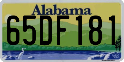 AL license plate 65DF181