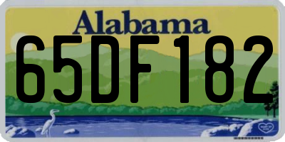 AL license plate 65DF182