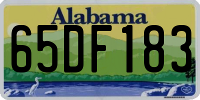 AL license plate 65DF183