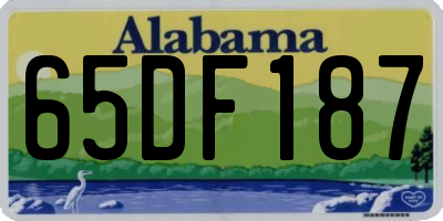AL license plate 65DF187