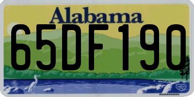 AL license plate 65DF190