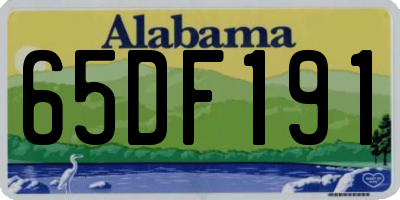 AL license plate 65DF191