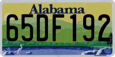AL license plate 65DF192