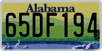 AL license plate 65DF194