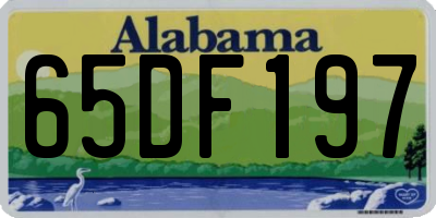 AL license plate 65DF197