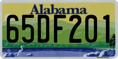 AL license plate 65DF201