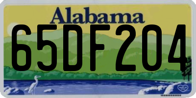 AL license plate 65DF204