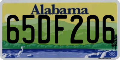 AL license plate 65DF206