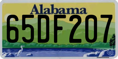 AL license plate 65DF207
