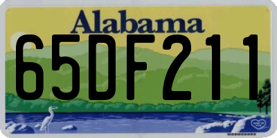 AL license plate 65DF211
