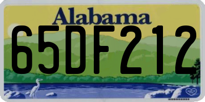 AL license plate 65DF212