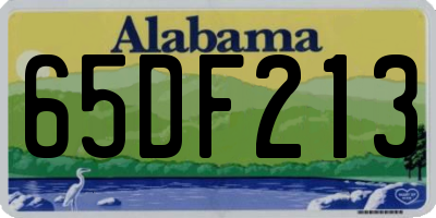 AL license plate 65DF213