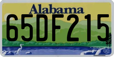 AL license plate 65DF215