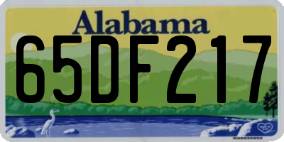 AL license plate 65DF217