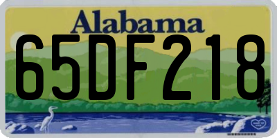 AL license plate 65DF218