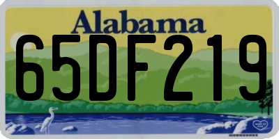 AL license plate 65DF219
