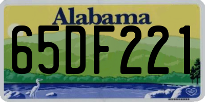 AL license plate 65DF221
