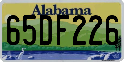 AL license plate 65DF226