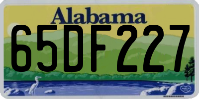 AL license plate 65DF227