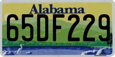 AL license plate 65DF229