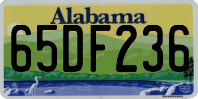 AL license plate 65DF236