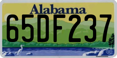 AL license plate 65DF237