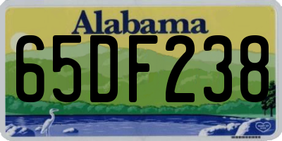 AL license plate 65DF238