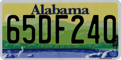 AL license plate 65DF240