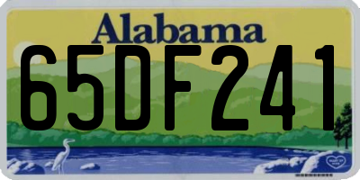AL license plate 65DF241