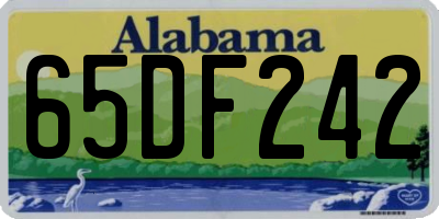 AL license plate 65DF242