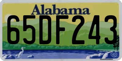AL license plate 65DF243